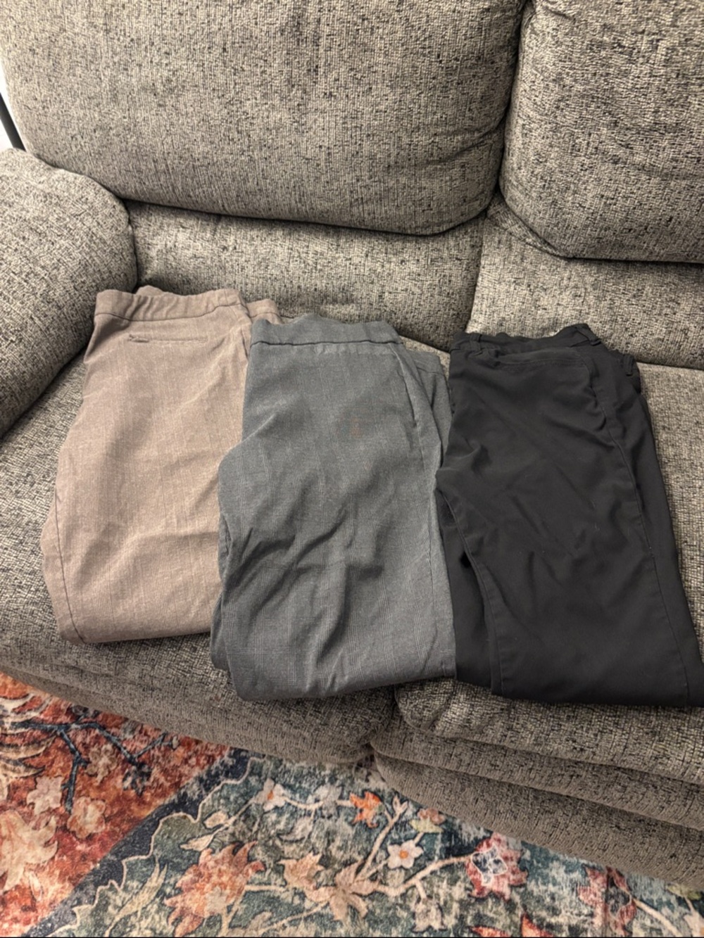 Women’s Elastic Waist Pull-On Trousers - Black, Gray, Taupe